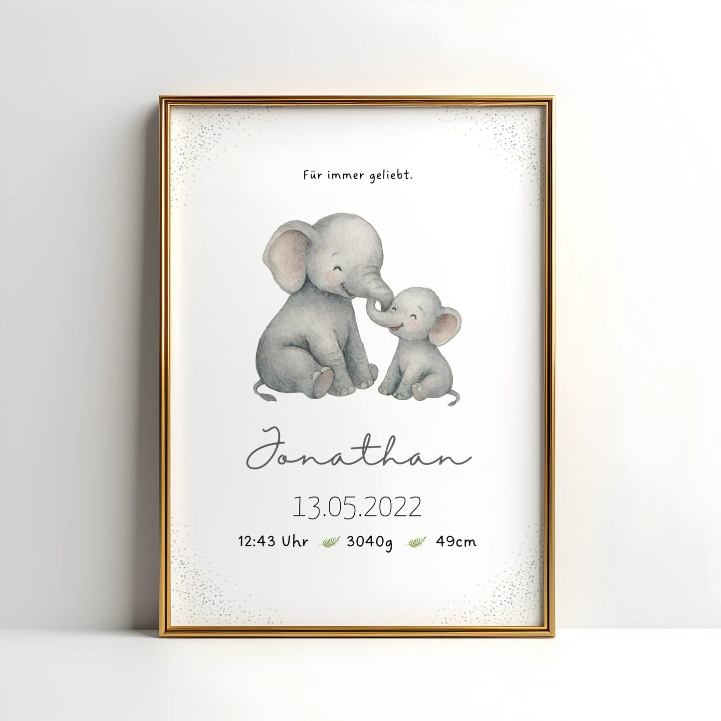 Personalisiertes Geburtsposter Safari – Baby Poster mit Name & Geburtsdaten - Kibimemories