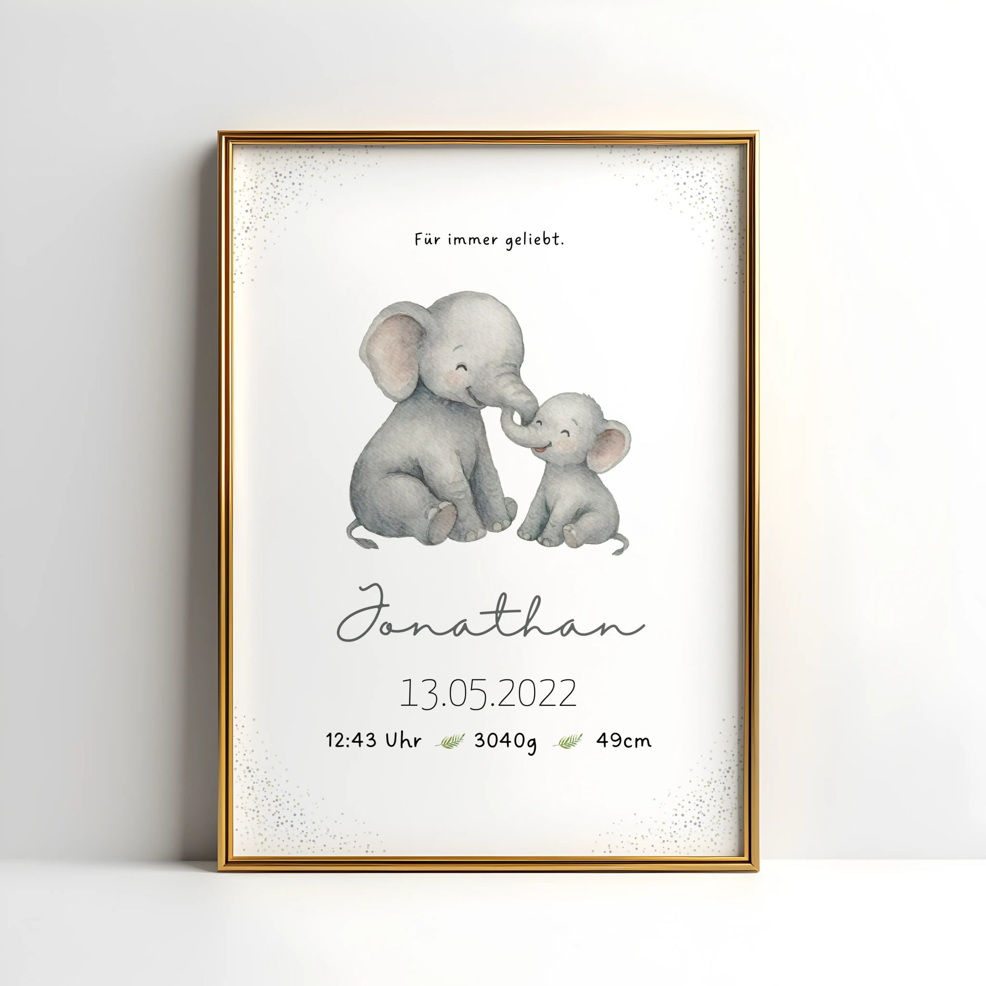Personalisiertes Geburtsposter Safari – Baby Poster mit Name & Geburtsdaten - Kibimemories